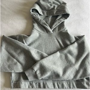 ALO Cropped Grey Hoodie